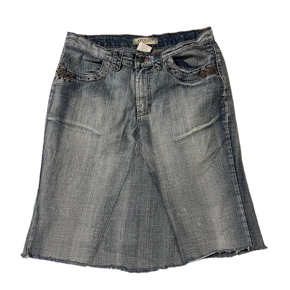 Apollo Jeans Denim Mid Length Skirt - Picture 3 of 9